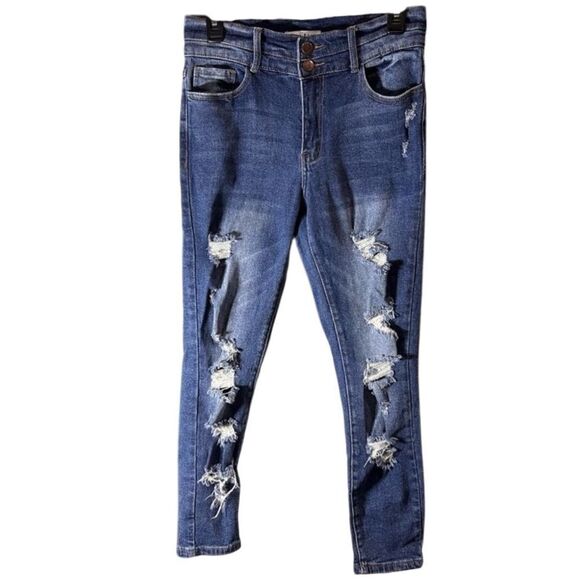 Luna Nora high rise skinny jeans distressed size 8 - Picture 1 of 16